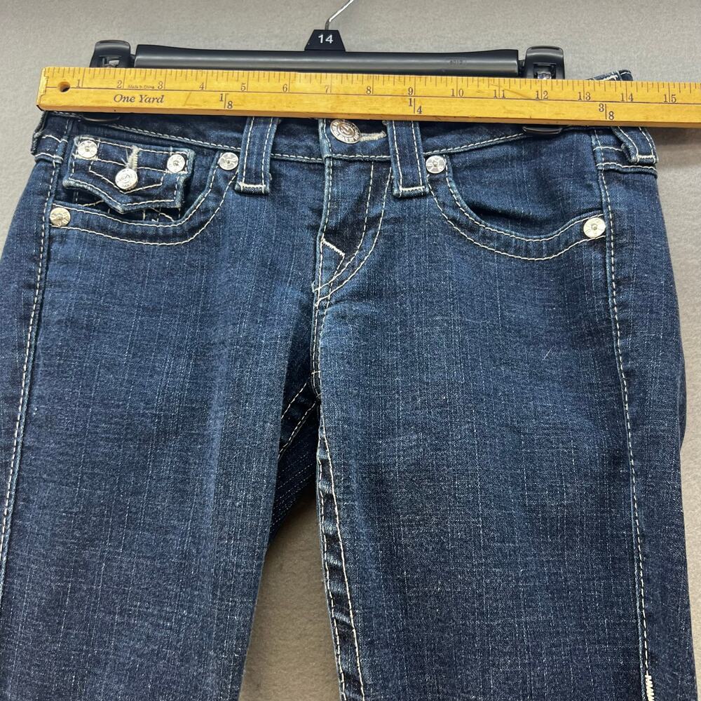 True Religion Jeans Women's 26 (2) Blue Julie Straight Pocket Flap Preppy - Picture 11 of 15